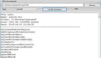DLL Analyzer screenshot