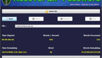 Recover Zip Password screenshot