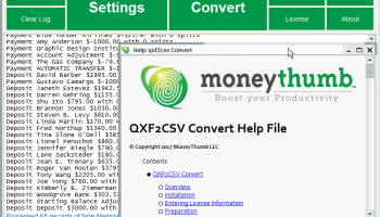 QXF2CSV Convert screenshot