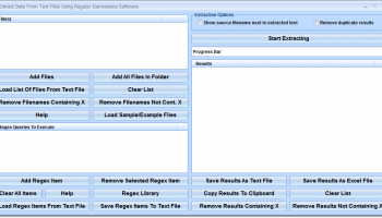 Extract Data From Text Files Using Regular Expressions Software screenshot