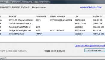 HDD Low Level Format Tool screenshot