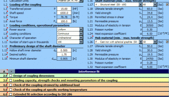 MITCalc Force shaft connection screenshot