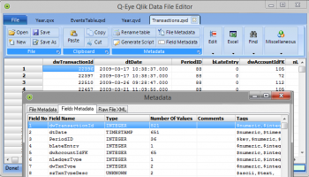 Q-Eye QVD/QVX files Editor (32 Bit) screenshot