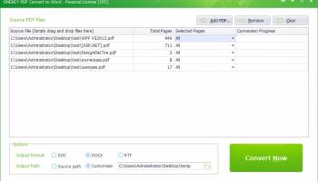ONEKEY PDF Convert to Word screenshot
