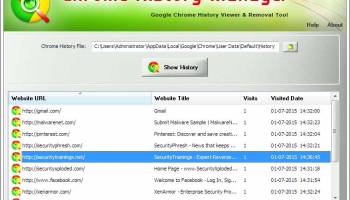 History Manager for Chrome screenshot