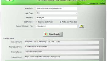 Salted Hash Kracker screenshot