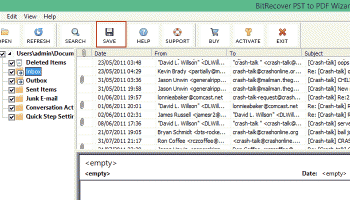 Birdie PST to PDF Migrator screenshot