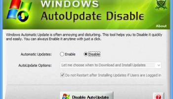 Disable Windows AutoUpdate screenshot