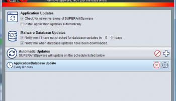 SUPERAntiSpyware Database Definitions Update screenshot