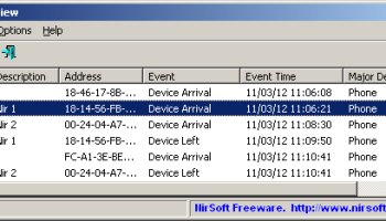 BluetoothLogView screenshot