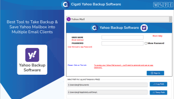 Yahoo Backup Tool screenshot