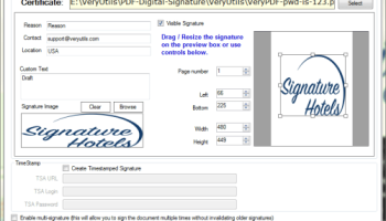 VeryUtils PDF Digital Signature Tool screenshot
