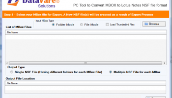 Datavare MBOX to NSF Converter Expert screenshot