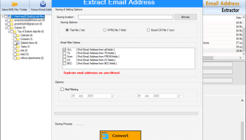 eSoftTools EML Email Address Extractor screenshot