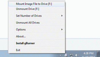 gBurner Virtual Drive screenshot