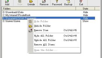 Free Hide Folder screenshot