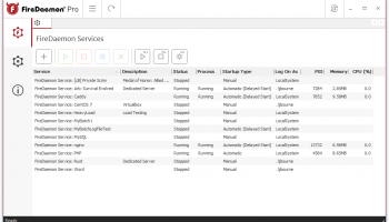 FireDaemon Pro screenshot