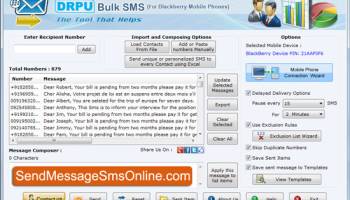 BlackBerry Mobile Text Messaging screenshot