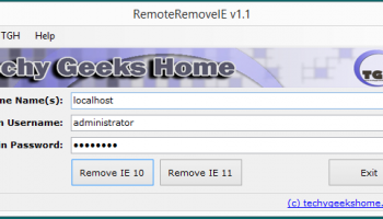 RemoteRemoveIE screenshot