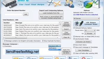 Send Free Text Msg screenshot