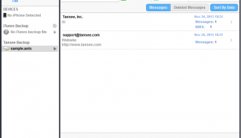 Tansee iOS Message Transfer screenshot