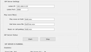VaxVoIP SIP Server SDK screenshot
