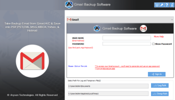 Gmail Backup Tool screenshot
