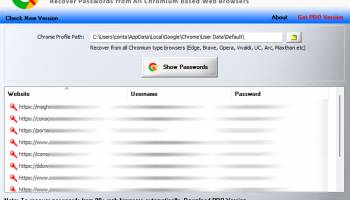 Chrome Password Decryptor screenshot