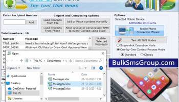 Bulk SMS Android screenshot