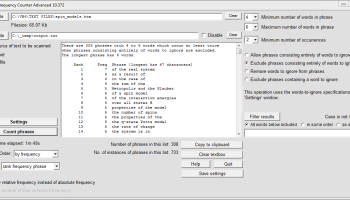 Phrase Frequency Counter Advanced screenshot
