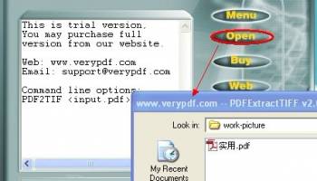 VeryPDF PDF to TIFF Extractor screenshot