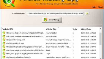 Firefox History Spy screenshot