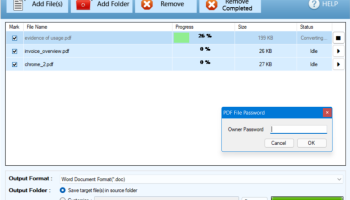 Free PDF to WORD Converter screenshot
