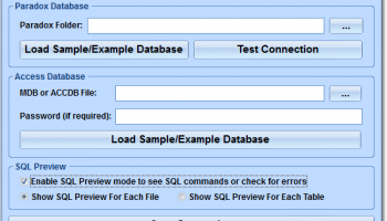 Paradox Tables To MS Access Converter Software screenshot