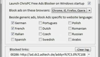 ChrisPC Free Ads Blocker screenshot