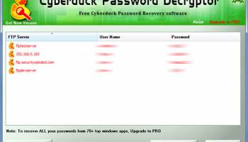 Cyberduck Password Decryptor screenshot