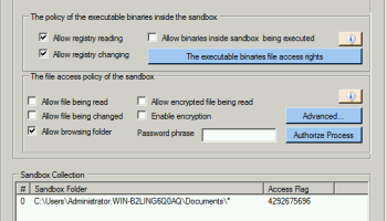 EaseFilter Secure Sandbox screenshot