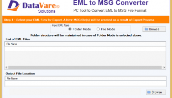 DataVare EML to MSG Converter Expert screenshot