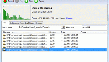 MP3 Recorder Studio screenshot