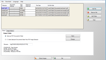 Free PDF Image Extractor 4dots screenshot