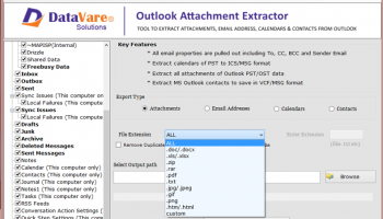 Datavare Outlook Attachment Extractor screenshot
