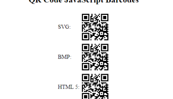 JavaScript QR Code Generator screenshot