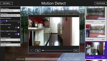 Motion Detect for Win8 UI screenshot