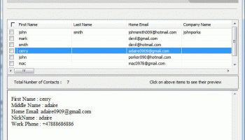 Windows Live Mail Contacts Converter screenshot