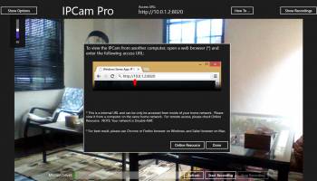 IPCam Pro for Win8 UI screenshot