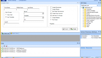 User Account Manager screenshot