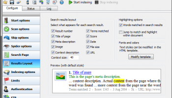 Zoom Search Engine Professional Edition screenshot