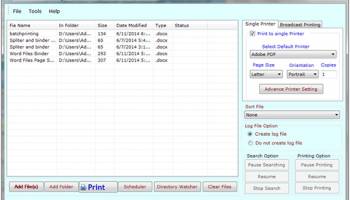 Broadcast Batch Printing screenshot