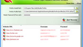 Firefox Password Viewer screenshot