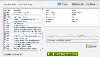 USB Drive Restore Program screenshot